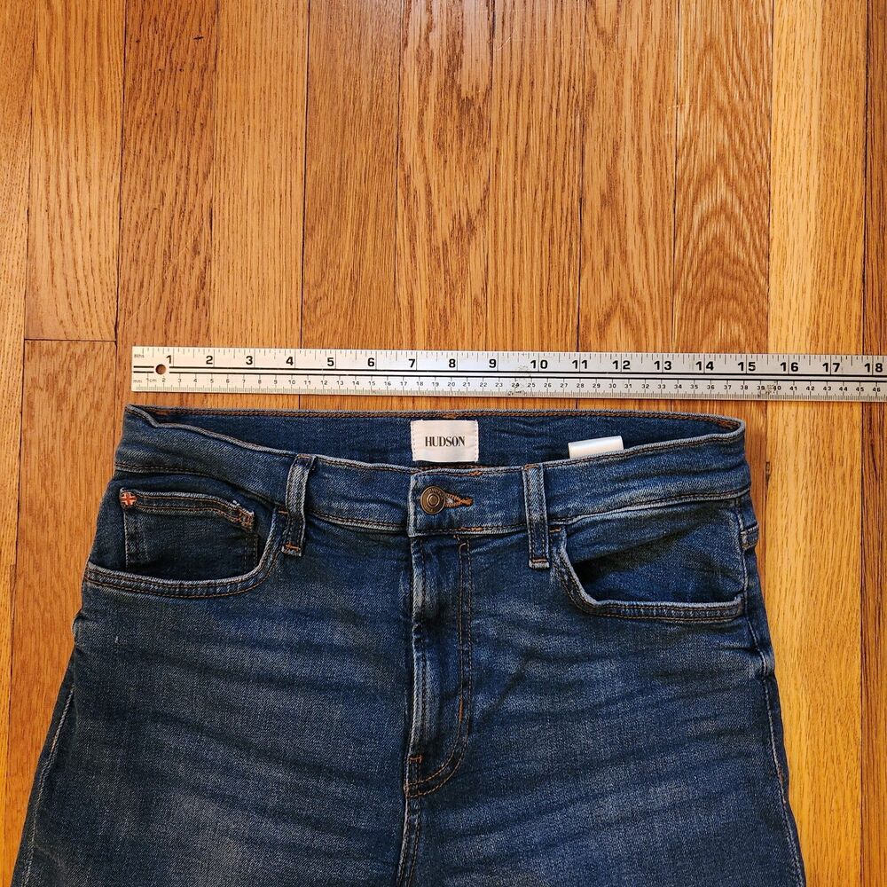 Hudson Rosalie High-Rise Wide Leg Ankle Jean in Callisto (Blue), Sz 27 - Picture 9 of 13